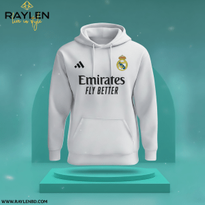 Real Madrid White Premium Sports Hoodie